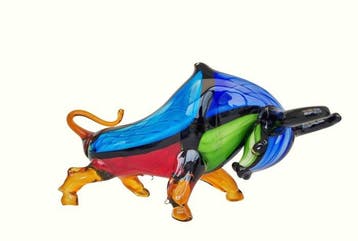 Beeldje - Bull - Stier - Glas