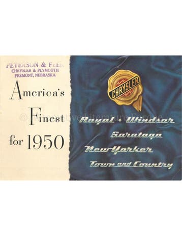 1950 CHRYSLER PROGRAMMA BROCHURE ENGELS (USA), Nieuw, Author