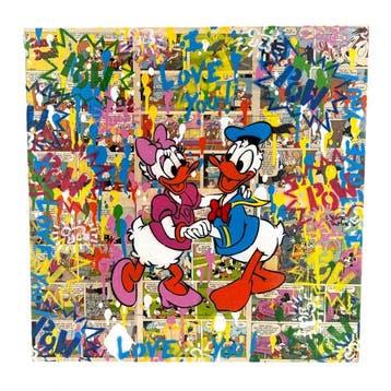 Koen Betjes (1992) - Dancing Donald & Daisy x POP (canvas)
