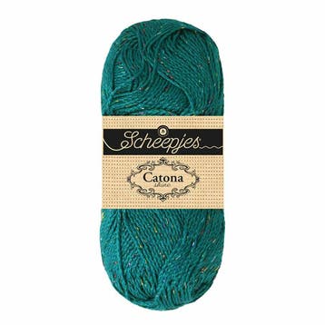 Scheepjes Catona Shine - 401 Dark Teal - Rainbow - Katoeng, Ophalen of Verzenden, Nieuw