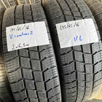 2 x Vredestein 195-65-16 C 4 Seizoenbanden 6,5mm, 16 inch, Ophalen of Verzenden, All Season, Band(en)