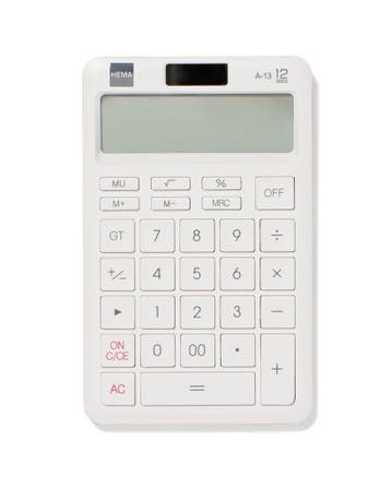 HEMA Bureaurekenmachine wit, Verzenden, Nieuw