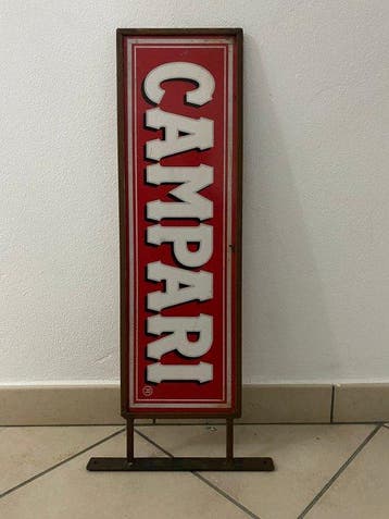campari - Campari-reclamesign, dubbelzijdig, aan de wand. -, Antiek en Kunst