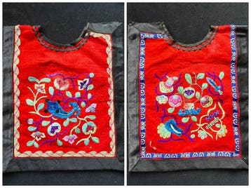 Qing-dynastie dubbelzijdig geborduurde vest - Zijde - China