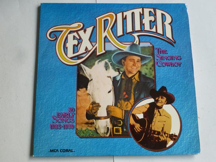 Tex Ritter - The Singing Cowboy (2 LP) 628444dp, Cd's en Dvd's, Vinyl | Pop, Zo goed als nieuw, Ophalen of Verzenden