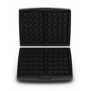 Bakplaten Brusselse-Luikse Wafels - Aluminium/Zwart, Nieuw