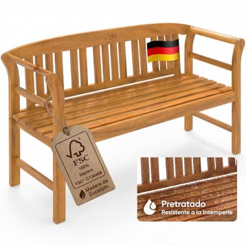 Tuinbank Roos Eucalyptushout FSC®-gecertificeerd 157x45x82c, Tuin en Terras, Tuinsets en Loungesets, Verzenden, Nieuw