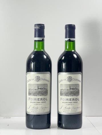 1971 Clos du Clocher - Pomerol - 2 Flessen (0.75 liter), Nieuw