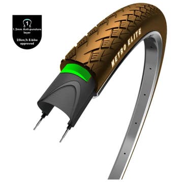 WOLFF Fietsband - Bruin met reflectie - 1mm anti-leklaag..., Ophalen of Verzenden, Nieuw, Band