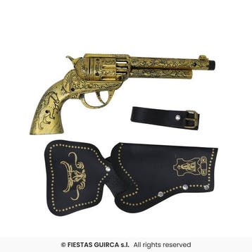 Revolver Met Holster Goud (29cm), Ophalen of Verzenden, Nieuw