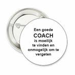Voetbal button of kleding (magneet) Een goede Coach, Verzenden, Nieuw, Overige typen