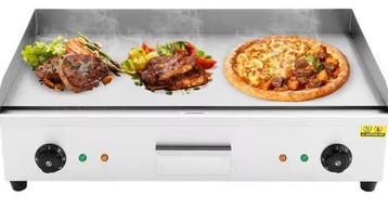 Elektrische catering grill-/bakplaat 4400W 50-300°C dubbel, Verzenden, Nieuw