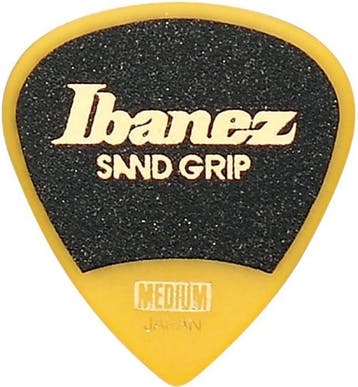 Ibanez PPA16MSGYE Sand Grip Teardrop plectrum Medium 0.80 mm, Ophalen of Verzenden, Nieuw, Akoestische gitaar