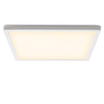 Witte plafonnière Shona, vierkant, 3-staps dimbaar, 18w,, Ophalen of Verzenden, Nieuw, Stof, Basis