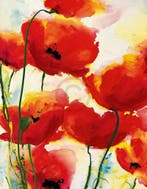 Kunstdruk Heidi Reil - Roter Mohn 70x90cm, Verzenden, Nieuw
