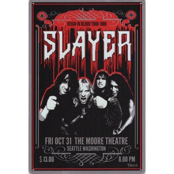 Wandbord - Slayer Reign In Blood Tour 1986, Huis en Inrichting, Woonaccessoires | Wanddecoraties, Nieuw, Ophalen of Verzenden