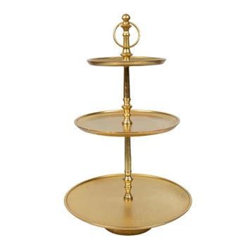 keuken etagère goud rond 3 lagen 55cm, Huis en Inrichting, Verzenden, Nieuw