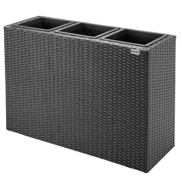 Polyrattan Bloempot Zwart 83x30,5x60cm (Plantenbakken), Verzenden, Nieuw