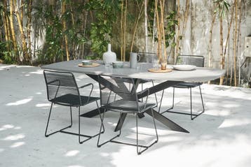 Tuintafel Ovaal  Madison 2.0  240cm  Betonlook  Kruispoot  T, Tuin en Terras, Verzenden, Nieuw