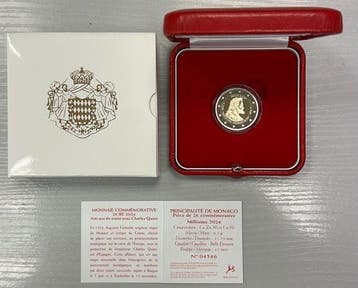 Monaco. 2 Euro 2024 500 Ans du Traité de Burgos - Charles