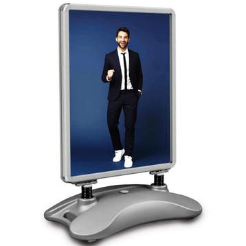 Stoepbord | HAMPTON | Grijs | Kliklijst (B1) | Windbestendig, Verzenden, Nieuw in verpakking
