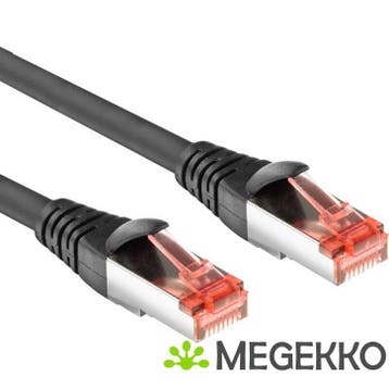 ACT Zwarte 15 meter PVC U/FTP CAT6A high flexibility, Verzenden, Nieuw