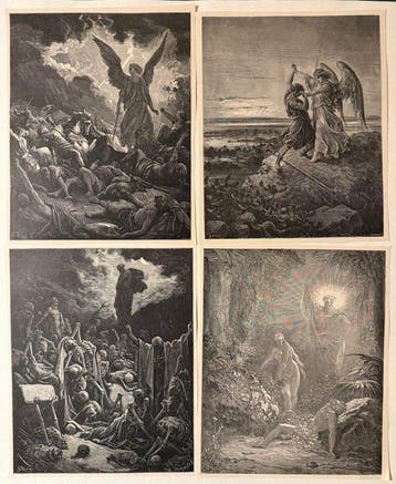 Gustave Doré (XIX) - 4 Biblical Engravings