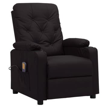 vidaXL Massagestoel kunstleer zwart, Verzenden, Nieuw