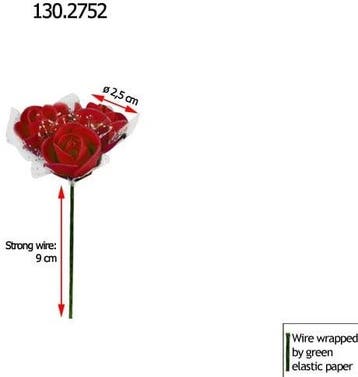 Mini foam roos met tule rood 2 cm bulk pak 96×3 roosjes =, Ophalen of Verzenden, Nieuw