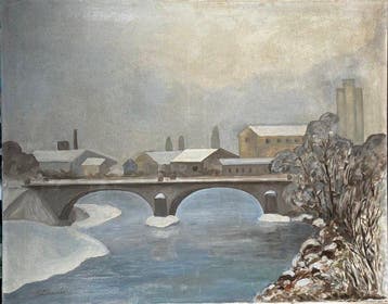 Emile Chambon (1903-1995) - Vue d’une ville