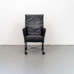 12x Montis Chaplin Stoel Zwart Leer - Zwart/Wiel, Huis en Inrichting, Stoelen, Ophalen, Zo goed als nieuw, Zwart, Leer