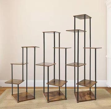 Hoek Plantenrek 4/5/6 Lagen – Metaal en Hout, Compact Design, Verzenden, Nieuw