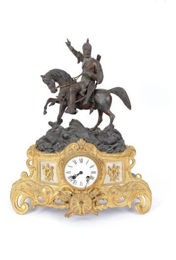 Figurale pendule Renaissance Messing, Brons - 1850-1900