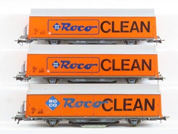 Roco H0 - 46400 - Modeltrein goederenwagon (3) - 3x 2-assige, Nieuw