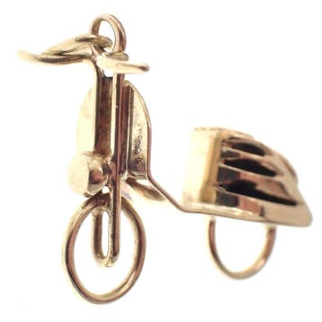 Gouden hanger van een Vespa (Hanger of bedel), Ophalen of Verzenden, Gebruikt, Goud, Overige merken
