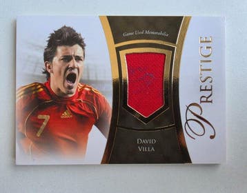 Futera Prestige David Villa 9/24 Memorabilia kaart,, Nieuw