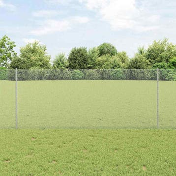 vidaXL zeshoekig gaasgek met palen 10 x 1 m Gegalvaniseerd, Verzenden, Nieuw, IJzer