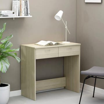 vidaXL Bureau 80x40x75 cm bewerkt hout sonoma eikenkleurig, Verzenden, Nieuw