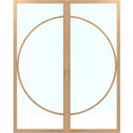 Skantrae dubbele deur SSL14813 176x211,5 (Stomp, Blankglas), Doe-het-zelf en Verbouw, Deuren en Horren, 120 cm of meer, Binnendeur