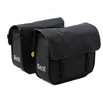 Beck Dubbele Fietstas Organic Bruine bies, Verzenden, Nieuw