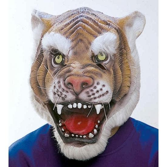 Tijger masker van latex - Dieren maskers, Hobby en Vrije tijd, Feestartikelen, Ophalen of Verzenden
