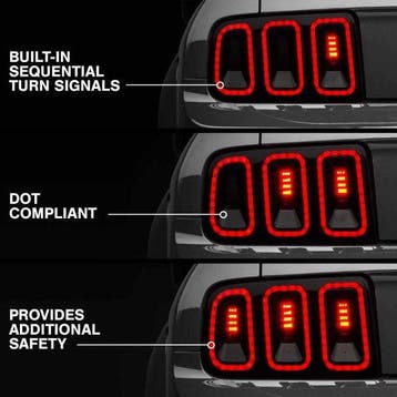 Raxiom 05-09 Ford Mustang Gen5 Tail Lights- Black Housing, Ophalen of Verzenden, Nieuw
