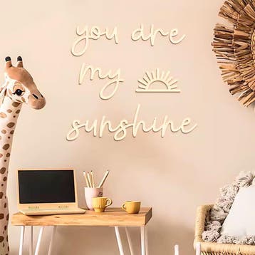 Houten wand tekst decoratie Storytime, Verzenden, Nieuw, Wanddecoratie