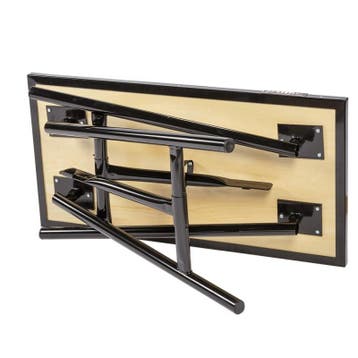 Inklapbare werkbank 120 cm met houten werkblad - zwart, Ophalen of Verzenden, Nieuw