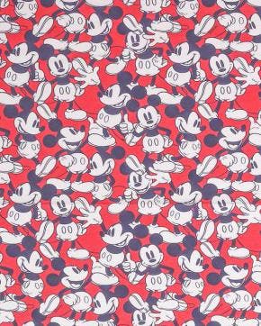 Poplin Katoen Disney Mickey Mouse, Hobby en Vrije tijd, Stoffen en Lappen, Overige kleuren, Nieuw