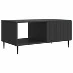 vidaXL Salontafel Zwart 90 x 50 x 40 cm Bewerkt hout, Huis en Inrichting, Tafels | Salontafels, Verzenden, Nieuw, 50 tot 100 cm