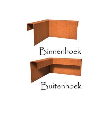Cortenstaal u-profiel hoek 30x30x5,4x15cm, Tuin en Terras, Overige materialen, Nieuw, Minder dan 25 cm, Border