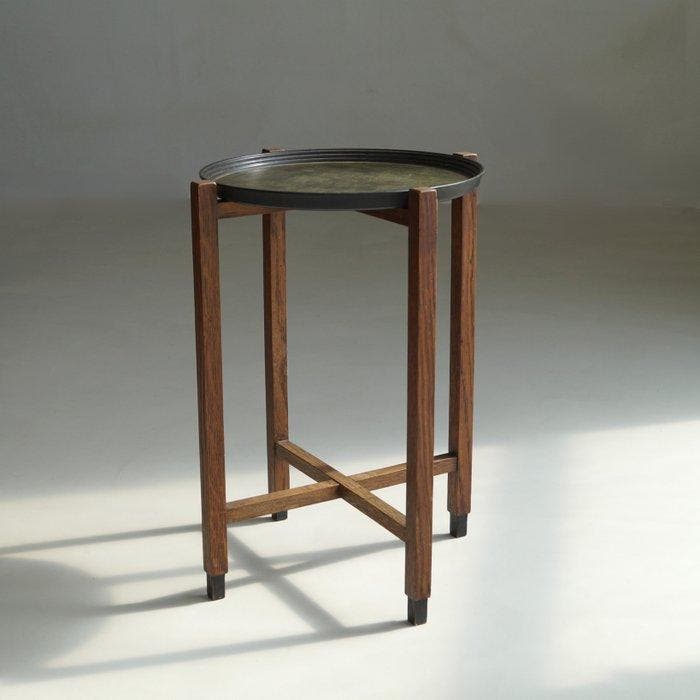 Bijzettafel - Eik - modernistische Art Deco, Antiek en Kunst, Kunst | Designobjecten