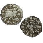 . Spanje dinero 2 monedas de Jaime II (1291-1327) Barcelona
