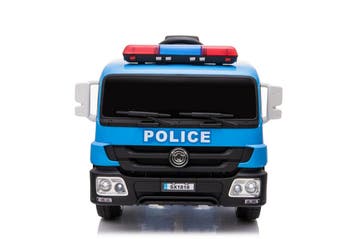 Politietruck 12V elektrische rit op vrachtwagen blauw, Ophalen of Verzenden, Nieuw